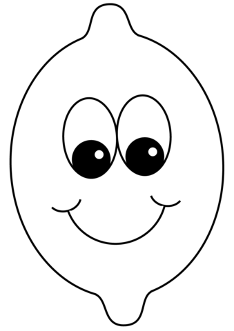 Cartoon Lemon Coloring Page